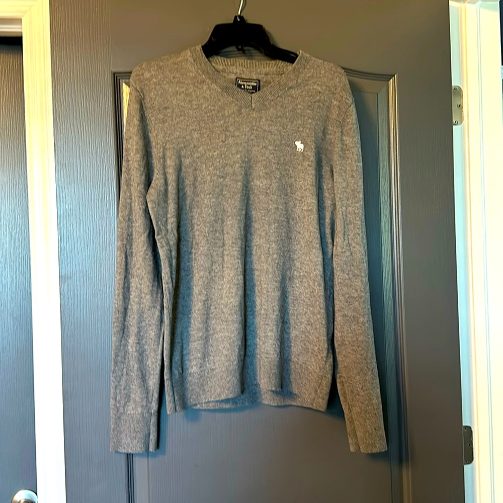 Abercrombie and Fitch Gray Women’s V Neck Sweater size Large